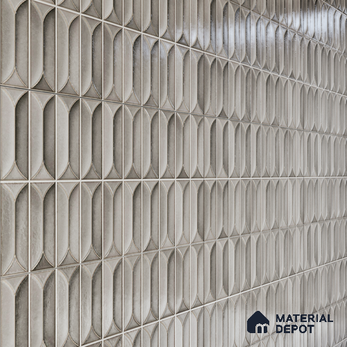 Faux Subway Wall Tile TL 04688 F Capsule Solara Eclipse Grey 2 ft x 1 ft Ceramic Glossy Finish - 9 mm | Suitable For Kitchen, Bathroom Walls and Backsplashes | Please Expect a Slight Variation of Pattern
