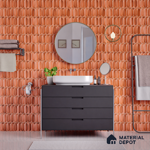 Faux Subway Wall Tile TL 04688 H Capsule Solara Mocha Brown 2 ft x 1 ft Ceramic Glossy Finish - 9 mm | Suitable For Kitchen, Bathroom Walls and Backsplashes | Please Expect a Slight Variation of Pattern