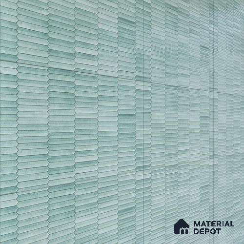 Faux Subway Wall Tile TL 04689 B Pencil Kitkat Solara Marine Blue 2 ft x 1 ft Ceramic Glossy Finish - 9 mm | Suitable For Kitchen, Bathroom Walls and Backsplashes | Please Expect a Slight Variation of Pattern