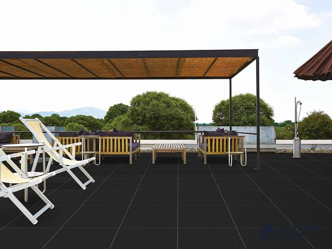 Stone Floor Tile TL 09489 C Neo Black 2 ft x 2 ft Lappato Matte Finish Vitrified Tile - 9 mm | 1 Random Design | Suitable For Living Room, Bedroom, Bathroom