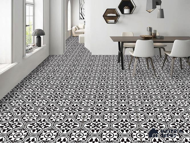 Moroccan Wall & Floor Tile TL 09468 Lona Decore 2 ft x 2 ft Matte Finish Vitrified Tile - 9 mm | 1 Random Design | Suitable For Living Room, Bedroom, Bathroom | Please Expect a Slight Variation of Pattern