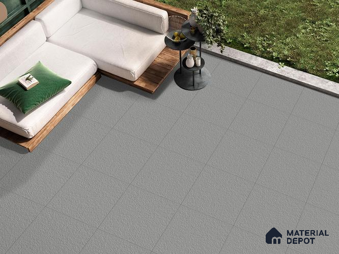 Stone Wall & Floor Tile TL 09486 G Neo Grey 2 ft x 2 ft Full Body Matte Finish Vitrified Tile - 9 mm | 1 Random Design | Suitable For Living Room, Bedroom, Bathroom