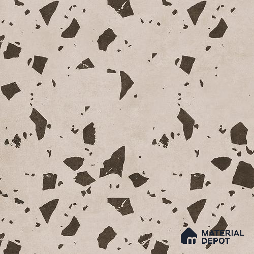 Terrazzo Wall & Floor Tile TL 09478 B Cushion Coral 2 ft x 2 ft Matte Finish Vitrified Tile - 9 mm | 6 Random Design | Suitable For Living Room, Kitchen, Bathroom