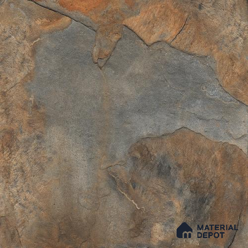 Stone Floor Tile TL 09462 B Renova Nero 2 ft x 2 ft Stonelo Finish Vitrified Tile - 9 mm | 4 Random Design | Suitable For Living Room, Bedroom, Bathroom
