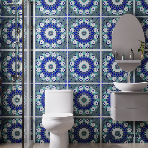 Moroccan Wall & Floor Tile TL 06993 2 ft x 2 ft Vitrified Carving Matte Finish - 9 mm | Suitable for Living Room, Bedroom, Bathroom | Please Expect a Slight Variation of Pattern