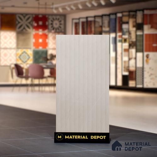 Brown Marble Floor & Wall Tile TL 06910 Prestige 2 ft x 4 ft Vitrified Carving Matte Finish - 9 mm | 6 Random Design | Suitable for Living Room, Bedroom, Bathroom