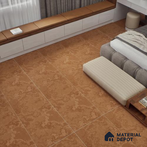 Brown Rustic Wall & Floor Tile TL 06890 2 ft x 4 ft Vitrified Carving Matte Finish - 9 mm | 4 Random Design | Suitable for Living Room, Bedroom, Bathroom