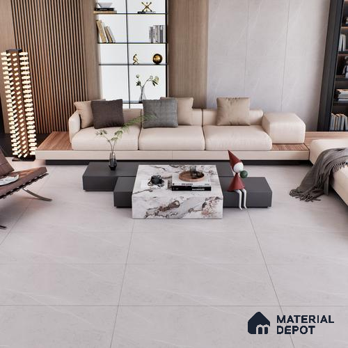 Grey Marble Floor & Wall Tile TL 06869 Prestige  2 ft x 4 ft Vitrified Carving Matte Finish - 9 mm | 6 Random Design | Suitable for Living Room, Bedroom, Bathroom