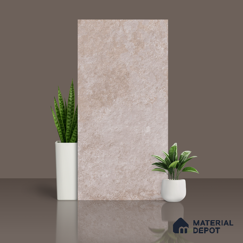 Brown Stone Floor & Wall Tile TL 06880 Prestige Arfine Sand 2 ft x 4 ft Vitrified Carving Matte Finish - 9 mm | 8 Random Design | Suitable for Living Room, Bedroom, Bathroom