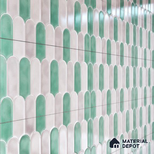 Faux Subway Wall Tile TL 04686 G Popsicle Solara Nashville Mixed White 2 ft x 1 ft Ceramic Glossy Finish - 9 mm | Suitable For Kitchen, Bathroom Walls and Backsplashes | Please Expect a Slight Variation of Pattern