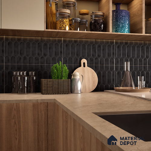 Faux Subway Wall Tile TL 04686 J Popsicle Solara Bronze Black 2 ft x 1 ft Ceramic Matte Finish - 9 mm | Suitable For Kitchen, Bathroom Walls and Backsplashes | Please Expect a Slight Variation of Pattern