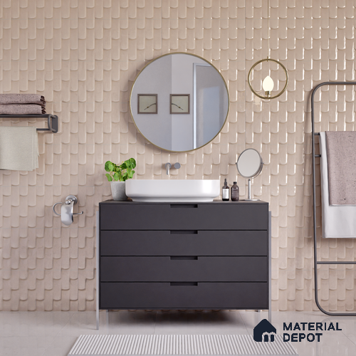 Faux Subway Wall Tile TL 04692 B Gradient Solara Rosa Pink 2 ft x 1 ft Ceramic Glossy Finish - 9 mm | Suitable For Kitchen, Bathroom Walls and Backsplashes | Please Expect a Slight Variation of Pattern