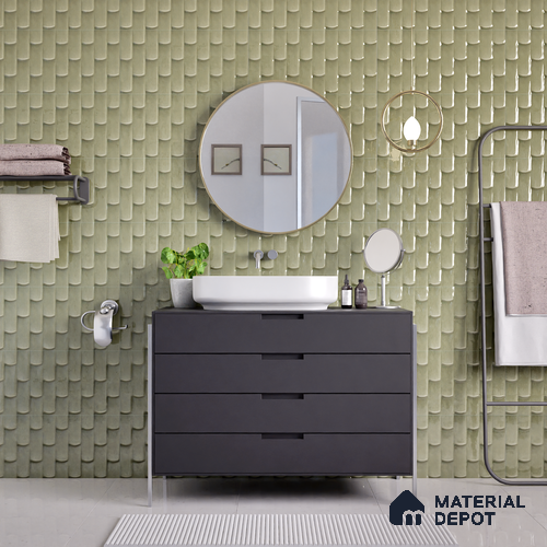 Faux Subway Wall Tile TL 04692 D Gradient Solara Grey Thunder 2 ft x 1 ft Ceramic Glossy Finish - 9 mm | Suitable For Kitchen, Bathroom Walls and Backsplashes | Please Expect a Slight Variation of Pattern