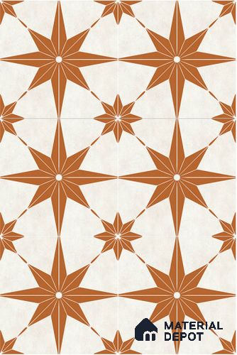 TL 04357 C Choco Earth Brown Moroccan Look Matte Finish 300 x 300 mm Ceramic Vitrified Tile - 9 mm