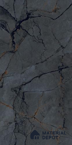 Marble Floor & Wall Tile TL 09191 Silvamen Dark Gluv 4 ft x 2 ft Dazzle Finish Vitrified Tile - 9 mm | 5 Random Design | Suitable For Living Room, Bedroom, Dining Area