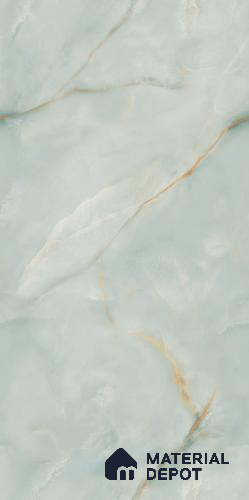 Marble Floor & Wall Tile TL 09331 B Eternity Aqua 4 ft x 2 ft Glossy Finish Vitrified Tile - 9 mm | 5 Random Design | Suitable For Living Room, Bedroom, Dining Area