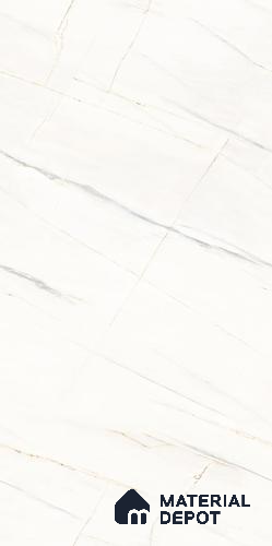Marble Floor & Wall Tile TL 09257 Slavi White Glit 4 ft x 2 ft Infinia Fusion Finish Vitrified Tile - 9 mm | 6 Random Design | Suitable For Living Room, Bedroom, Dining Area