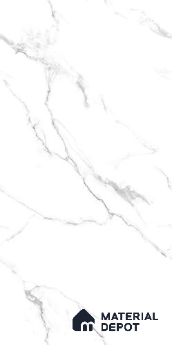 Marble Floor & Wall Tile TL 09252 Wanton Bianco Glit 4 ft x 2 ft Infinia Fusion Finish Vitrified Tile - 9 mm | 7 Random Design | Suitable For Living Room, Bedroom, Dining Area