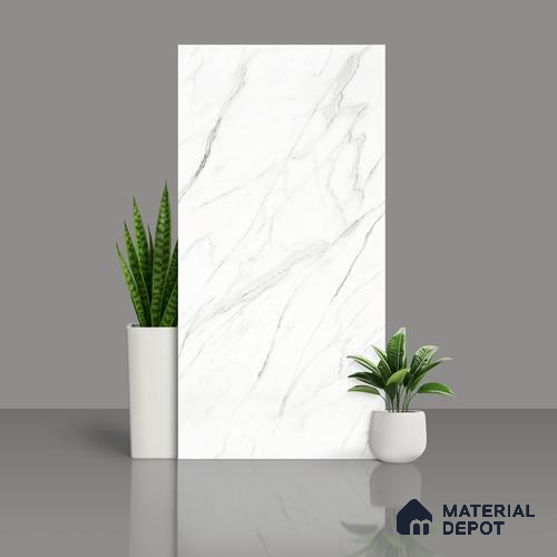 TL 07976 C S.W Statuario Matt- White 4 ft x 2 ft Matte Finish GVT Vitrified Tile - 9 mm