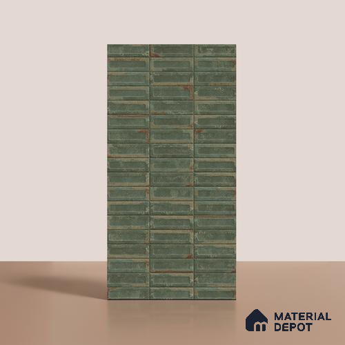 Highlighter Wall Tile TL 07902 H Spoleto Green Decor 4 ft x 2 ft Matte Finish Vitrified Tile - 9 mm  | 6 Random Designs | Suitable For living Room, Bedroom, Bathroom