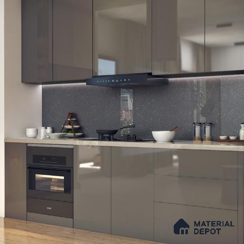 Terrazzo Wall & Floor Tile TL 07482 B Terrazzo Nero 4 ft x 2 ft Glossy Finish Vitrified Tile - 9 mm