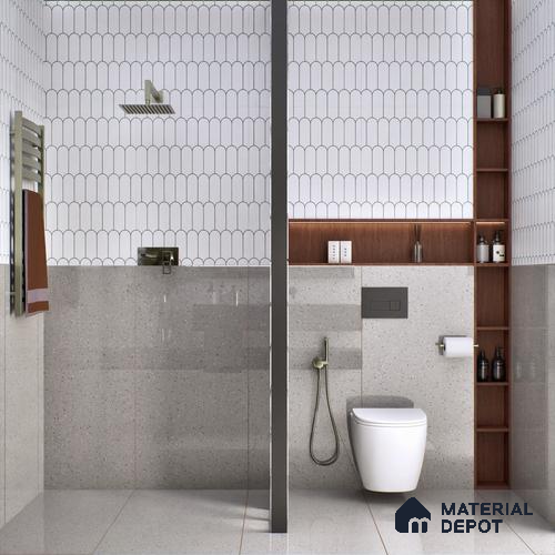 Terrazzo Wall & Floor Tile TL 07481 B Terrazzo Stone 4 ft x 2 ft Glossy Finish Vitrified Tile - 9 mm