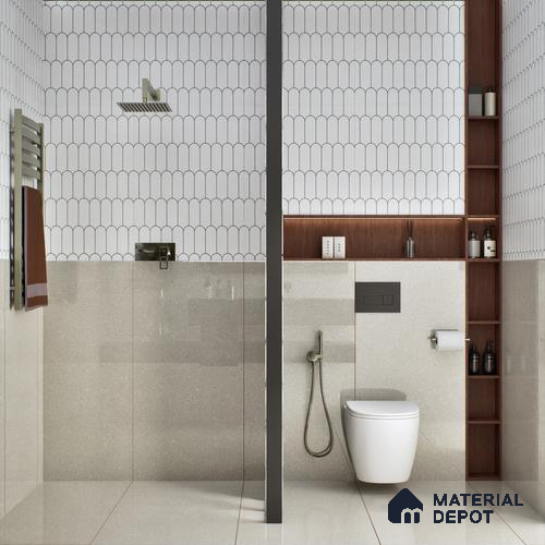Terrazzo Wall & Floor Tile TL 07480 B Terrazzo Fern 4 ft x 2 ft Glossy Finish Vitrified Tile - 9 mm