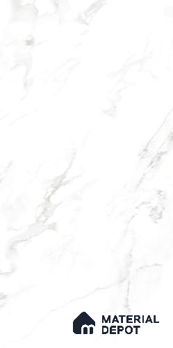 Marble Floor & Wall Tile TL 09242 Smoke White Silk 4 ft x 2 ft Satin Finish Vitrified Tile - 9 mm | 4 Random Design | Suitable For Living Room, Bedroom, Dining Area
