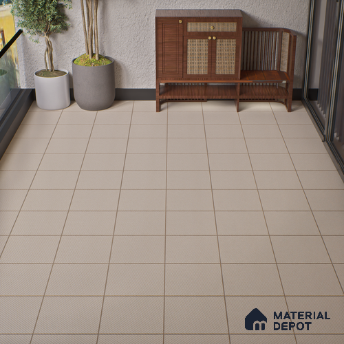 Parking Floor Tile TL 02342 16 x 16 inch Vitrified Anti Skid Matte Finish Heavy Duty Tile - 12 mm | Suitable For Outdoor, Heavy Traffic Areas | Pattern Alignment May Vary | 2-3 mm Spacer is Mandatory
