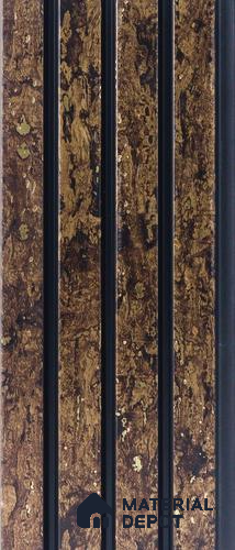 Brown Wooden Louver PN 05276 8 ft x 4.9 inch Charcoal Panel - 11 mm | Suitable for Feature Wall, TV Unit & Living Room | Width is Subjected to 5% Variation