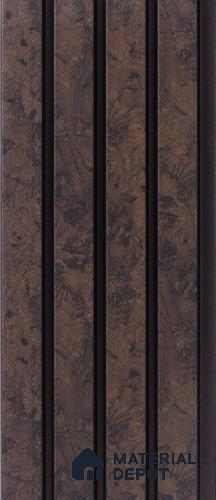 Wenge Wooden Louver PN 05283 8 ft x 4.9 inch Charcoal Panel - 11 mm | Suitable for Feature Wall, TV Unit & Living Room | Width is Subjected to 5% Variation