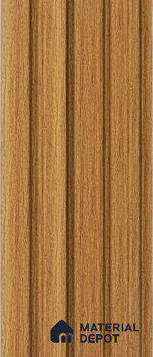 Brown Wooden Louver PN 05284 8 ft x 4.9 inch Charcoal Panel - 11 mm | Suitable for Feature Wall, TV Unit & Living Room | Width is Subjected to 5% Variation