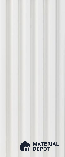 White Plain Colour Louver PN 05286 8 ft x 4.8 inch Charcoal Panel - 12 mm | Suitable for Feature Wall, TV Unit & Living Room | Width is Subjected to 5% Variation