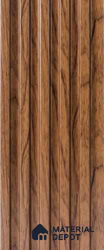 Brown Wooden Louver PN 05288 8 ft x 4.8 inch Charcoal Panel - 12 mm | Suitable for Feature Wall, TV Unit & Living Room | Width is Subjected to 5% Variation