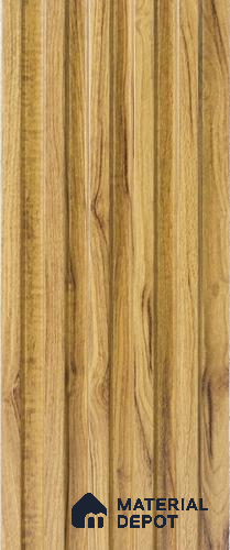 Brown Wooden Louver PN 05289 8 ft x 4.8 inch Charcoal Panel - 12 mm | Suitable for Feature Wall, TV Unit & Living Room | Width is Subjected to 5% Variation
