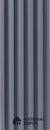 Grey Plain Colour Louver PN 05290 8 ft x 4.8 inch Charcoal Panel - 12 mm | Suitable for Feature Wall, TV Unit & Living Room | Width is Subjected to 5% Variation