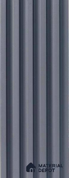 Grey Plain Colour Louver PN 05290 8 ft x 4.8 inch Charcoal Panel - 12 mm | Suitable for Feature Wall, TV Unit & Living Room | Width is Subjected to 5% Variation