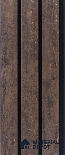 Brown Stone Louver PN 05306 8 ft x 4.8 inch Charcoal Panel - 12 mm | Suitable for Feature Wall, TV Unit & Living Room | Width is Subjected to 5% Variation