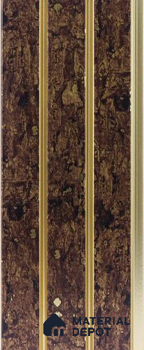 Brown Wooden Louver PN 05311 8 ft x 4.8 inch Charcoal Panel - 12 mm | Suitable for Feature Wall, TV Unit & Living Room | Width is Subjected to 5% Variation