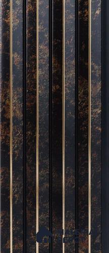 Wenge Marble Louver PN 05313 8 ft x 4.7 inch Charcoal Panel - 12 mm | Suitable for Feature Wall, TV Unit & Living Room | Width is Subjected to 5% Variation