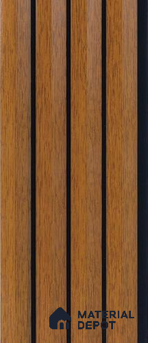Brown Wooden Louver PN 05316 (4711) 8 ft x 4.7 inch Charcoal Panel - 12 mm | Suitable for Feature Wall, TV Unit & Living Room | Width is Subjected to 5% Variation