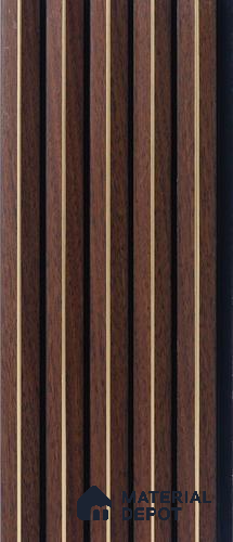 Brown Wooden Louver PN 05317 8 ft x 4.7 inch Charcoal Panel - 12 mm | Suitable for Feature Wall, TV Unit & Living Room | Width is Subjected to 5% Variation