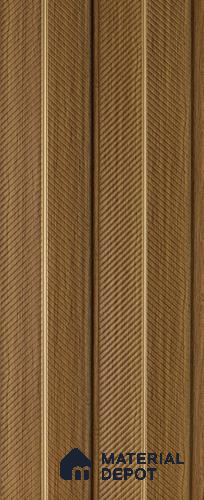 Brown Wooden Louver PN 05270 8 ft x 4.7 inch Charcoal Panel - 12 mm | Suitable for Feature Wall, TV Unit & Living Room | Width is Subjected to 5% Variation