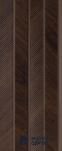 Brown Wooden Louver PN 05273 8 ft x 4.7 inch Charcoal Panel - 12 mm | Suitable for Feature Wall, TV Unit & Living Room | Width is Subjected to 5% Variation