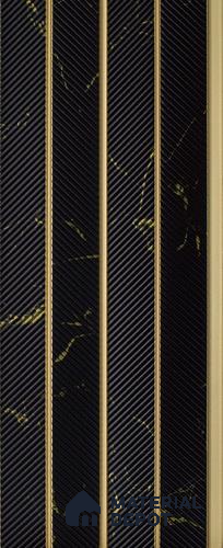 Black Marble Louver PN 05274 8 ft x 4.7 inch Charcoal Panel - 12 mm | Suitable for Feature Wall, TV Unit & Living Room | Width is Subjected to 5% Variation