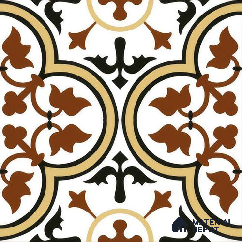 Moroccan Wall & Floor Tile TL 00249 Yellow & Brown 1 ft x 1 ft Matte Finish Ceramic Tile - 9 mm | Suitable For Kitchen, Bathroom, Dining Area | Please Expect a Slight Variation of Pattern