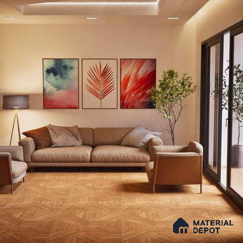 TL 03447 Buff Brown 1200 x 600 mm Matte Finish Wooden Look Wall & Floor Vitrified Tile - 9 mm (Random 01)