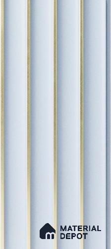White Plain Colour Louver PN 05298 8 ft x 4.9 inch Charcoal Panel - 12 mm | Suitable for Feature Wall, TV Unit & Living Room | Width is Subjected to 5% Variation