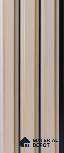 Beige Plain Colour Louver PN 05301 8 ft x 4.9 inch Charcoal Panel - 12 mm | Suitable for Feature Wall, TV Unit & Living Room | Width is Subjected to 5% Variation
