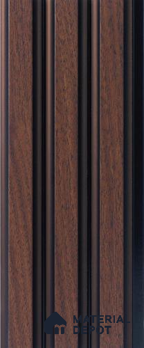 Brown Wooden Louver PN 05303 8 ft x 4.9 inch Charcoal Panel - 12 mm | Suitable for Feature Wall, TV Unit & Living Room | Width is Subjected to 5% Variation